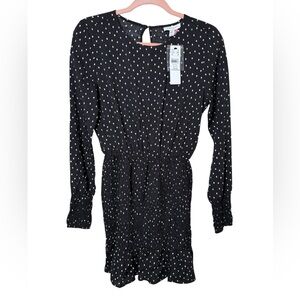 NWT Topshop Black Dress with White Dots